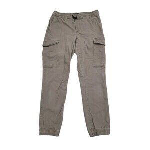 WXYZ Men's Medium Cargo Pull On Pants Khaki Utility Canvas Casual Tactical